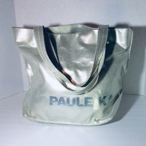 Paule Ka Silver Leather Handbag/Tote